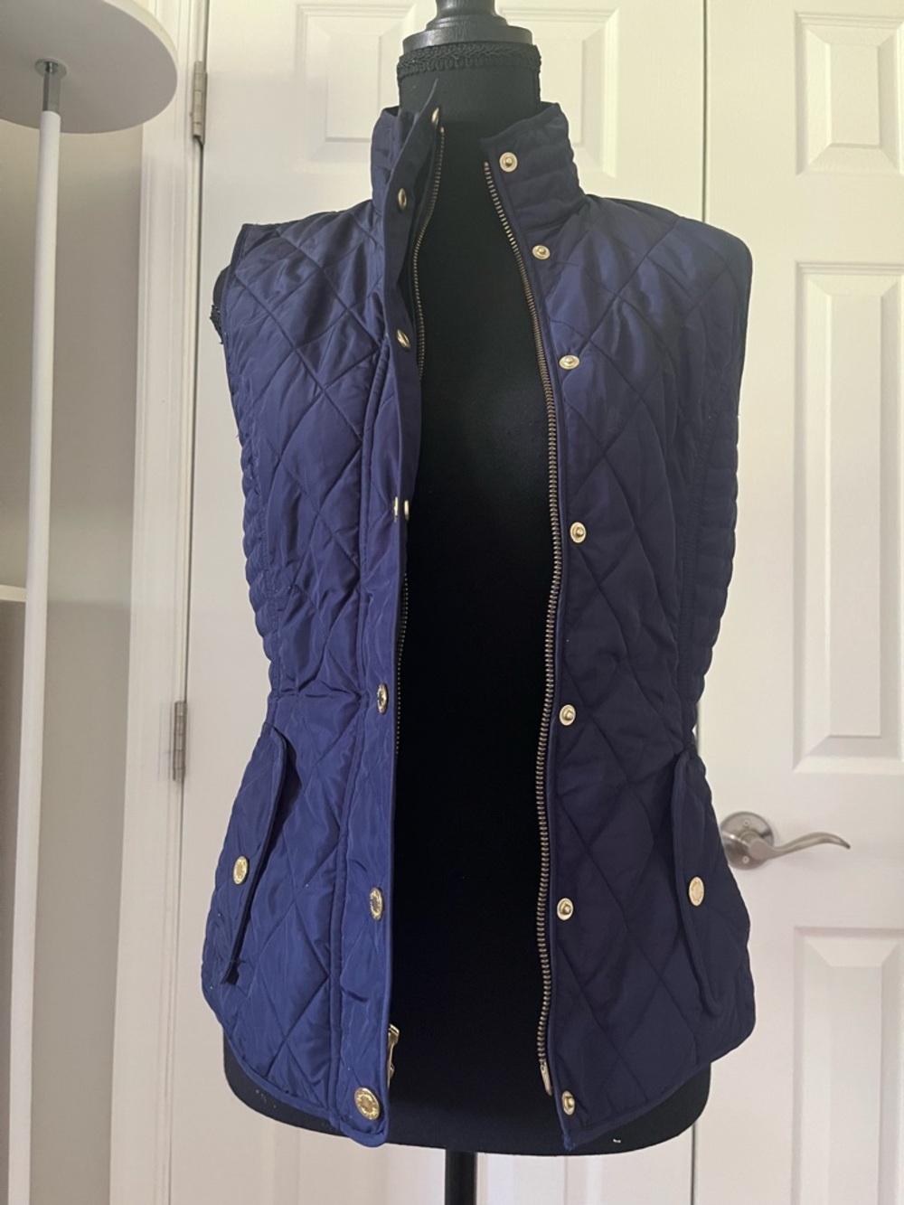 Lilly Pulitzer Puffer Vest Navy Blue Size XS